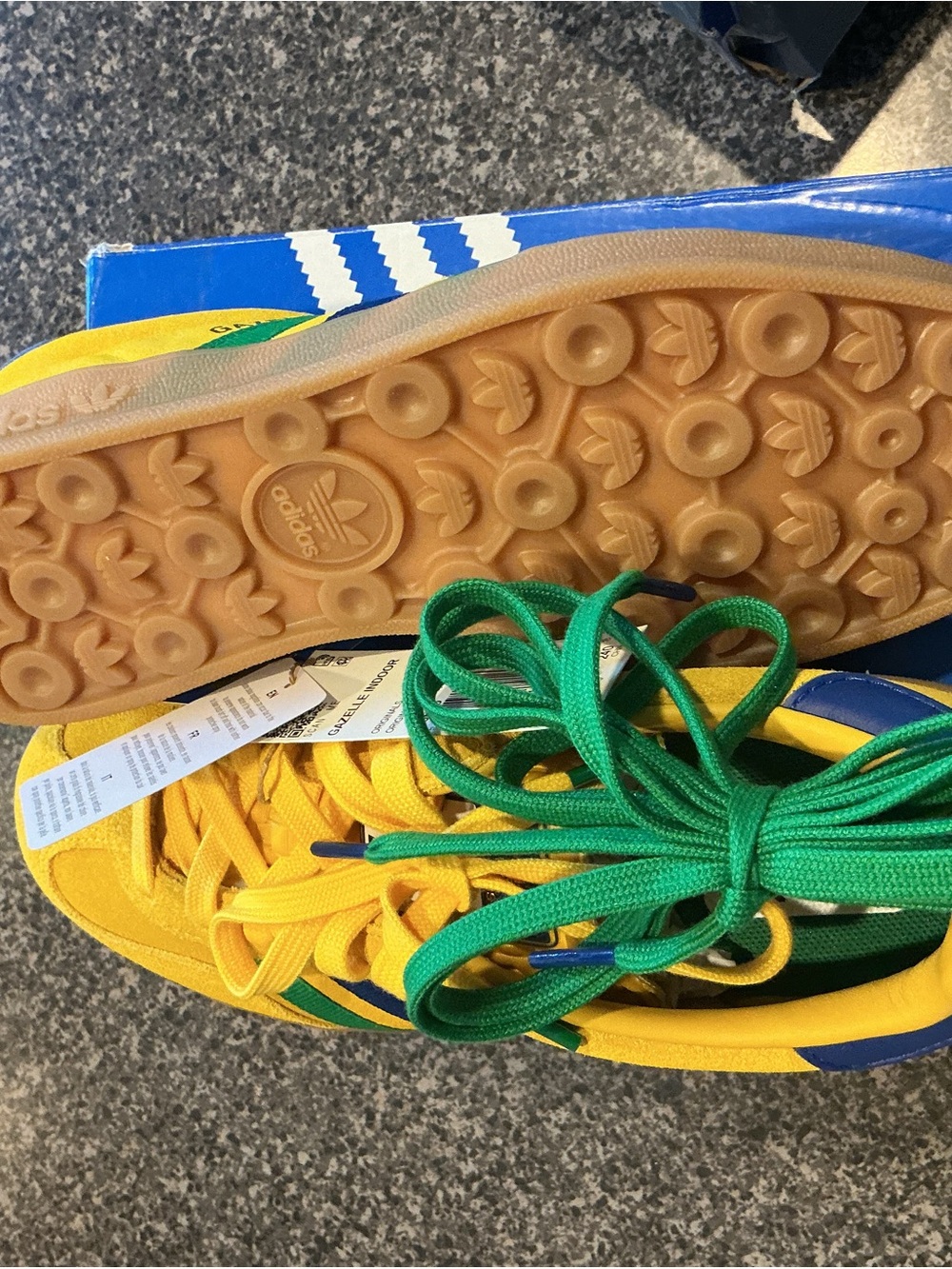 adidas gazelle indoor FIFA IQ9665 youth 6.5 women’s 7.5 green laces - Picture 7 of 8